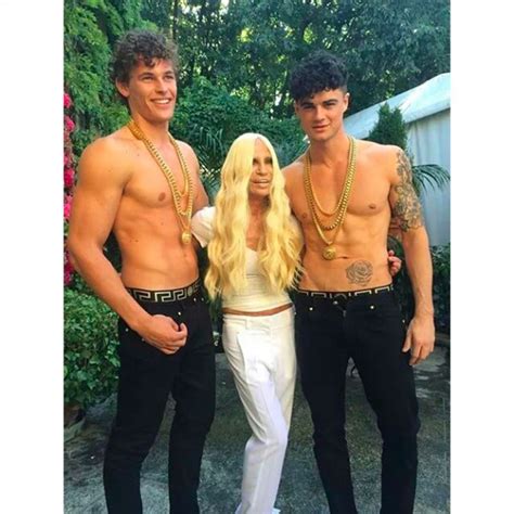 Donatella Versace and Allegra Versace Do the Ice Bucket .